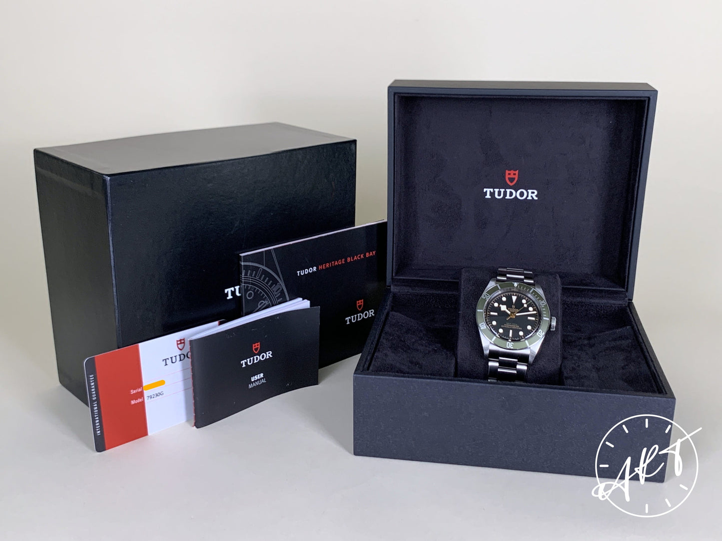 Tudor Black Bay Green Black Dial SS Harrods Ltd Diver Watch 79230G BP