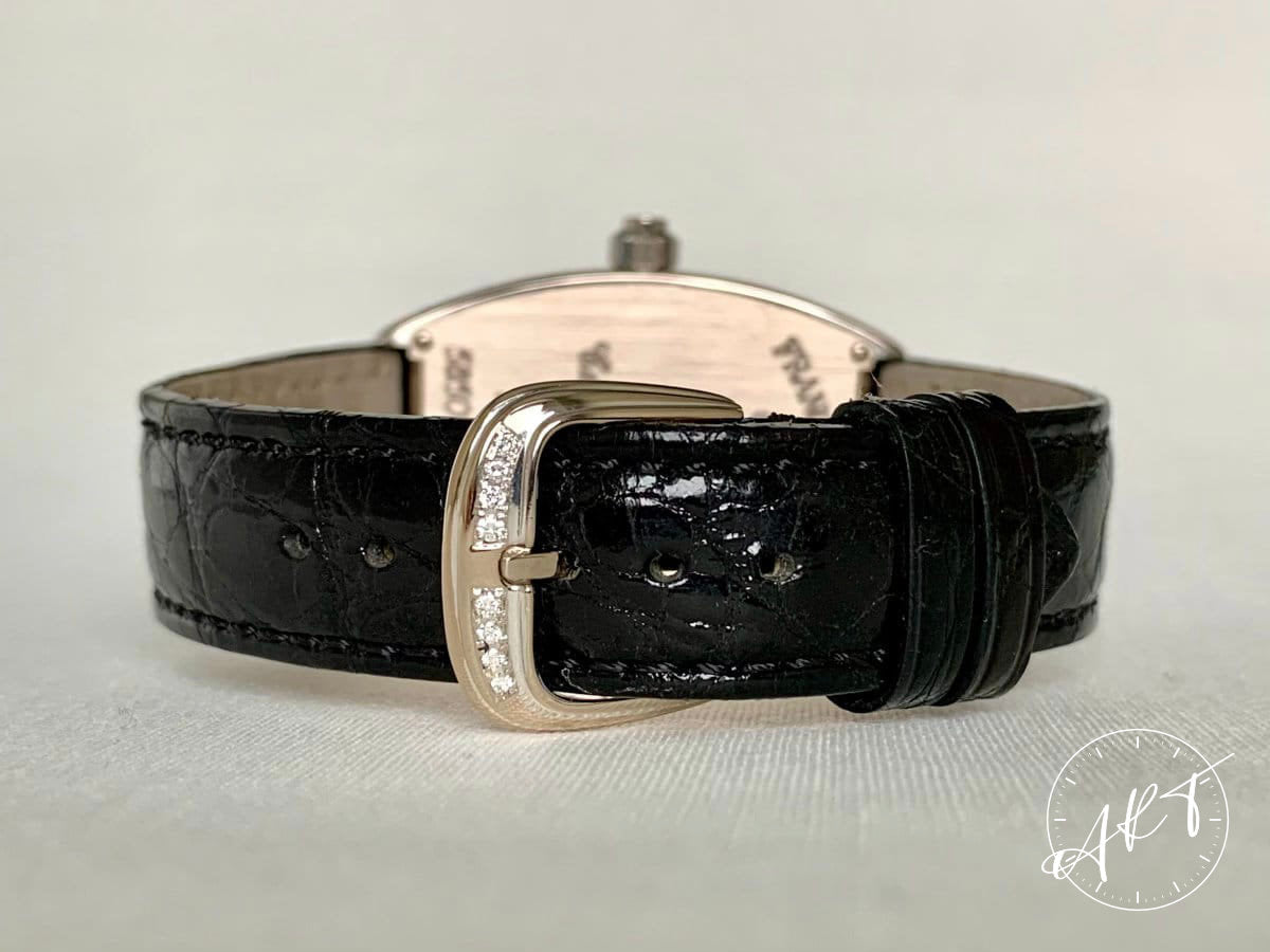 Franck Muller Cintree Curvex Black Roulette Dial 18K WG Watch 5850 Vegas D BP