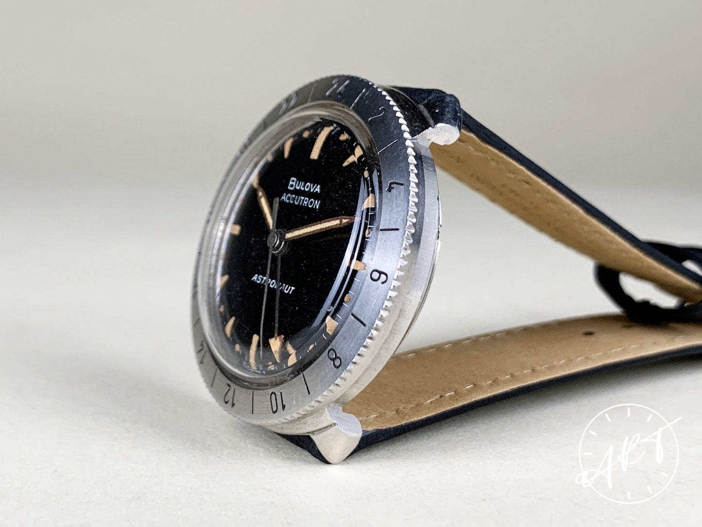 1967 Accutron Astronaut 214 Black Dial GORGEOUS PATINA SS Tuning Fork Watch