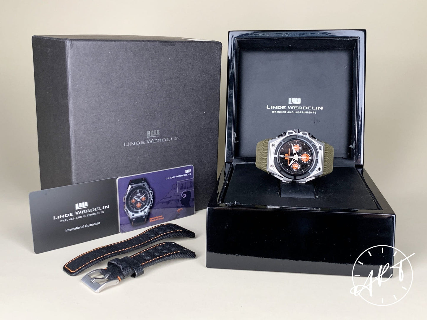Linde Werdelin Spidospeed Chrono Black & Orange Dial Carbon Fiber Ltd Watch BP