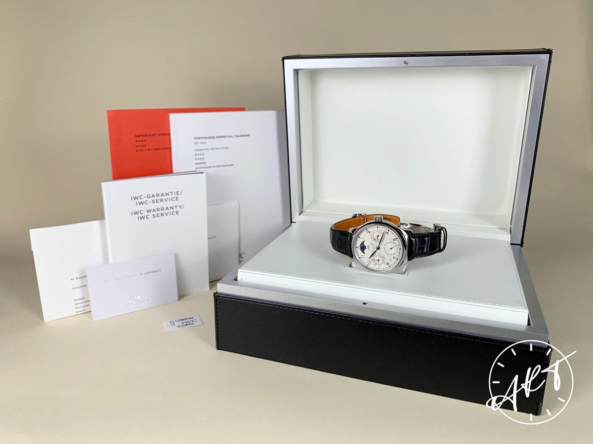 IWC Portuguese Perpetual Calendar Silver Dial SS Auto Ltd Watch IW502308 w/ B&P