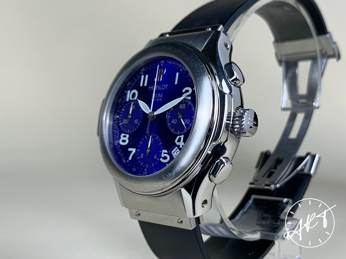 Hublot MDM Chronograph Blue Dial Stainless Steel Automatic Watch 1810.1