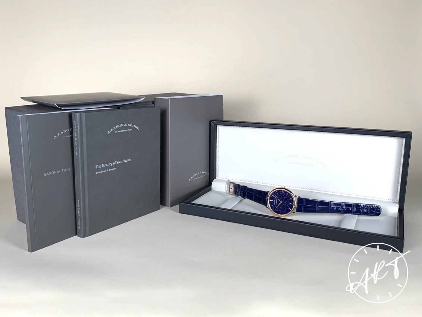 A. Lange & Söhne Saxonia Thin Aventurine Dial 18K RG 50 Pcs Ltd Watch BP + Receipt