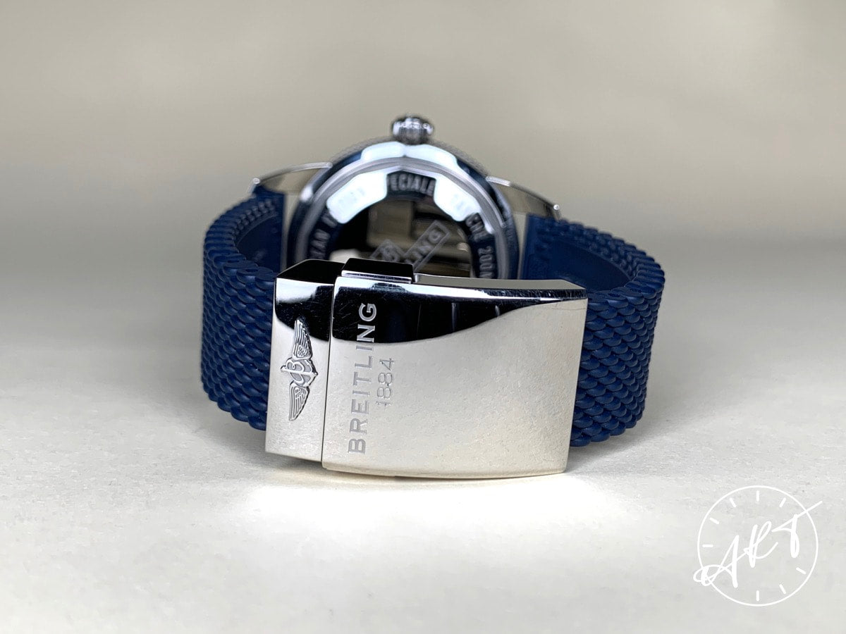 Breitling SuperOcean Heritage II Blue Dial SS Auto Diver Watch AB2030 w/ B&P