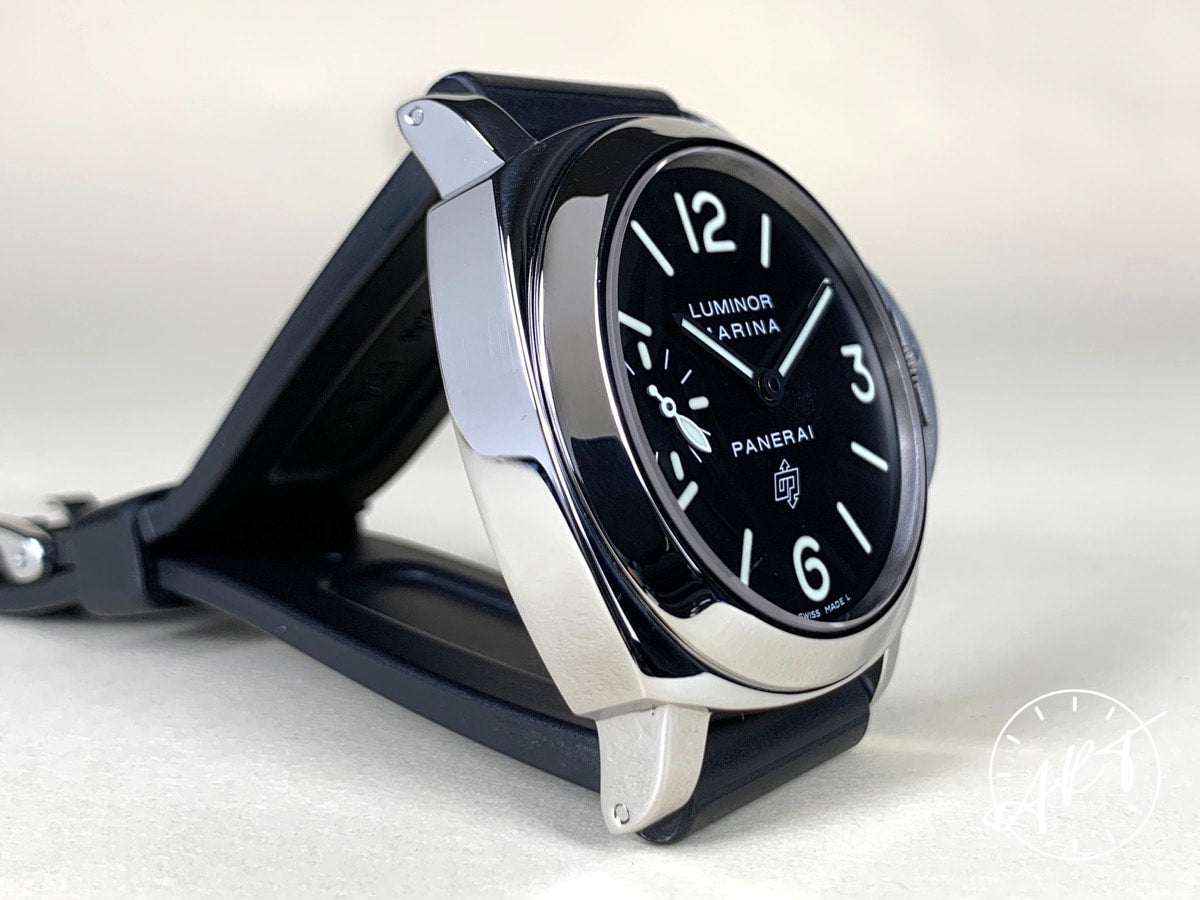 Panerai PAM 005 Luminor Marina Logo Black Dial SS Manual Diver Watch PAM00005 BP