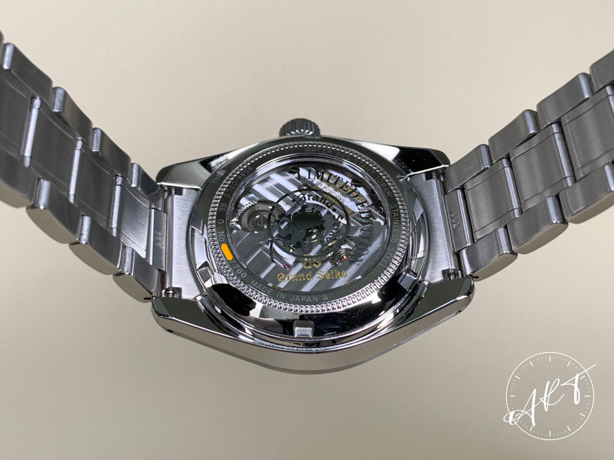Grand Seiko Heritage Hi-Beat GMT Green Dial SS Auto Asia Ltd Watch SBGJ241 w/ BP