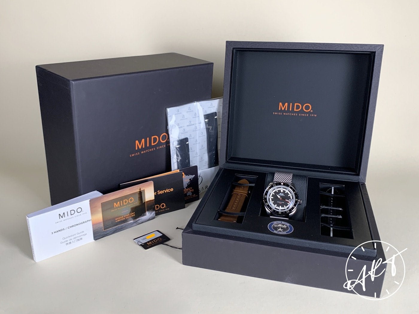 NEW Mido Ocean Star GMT Black Dial SS Hodinkee Ltd Diver Watch BP