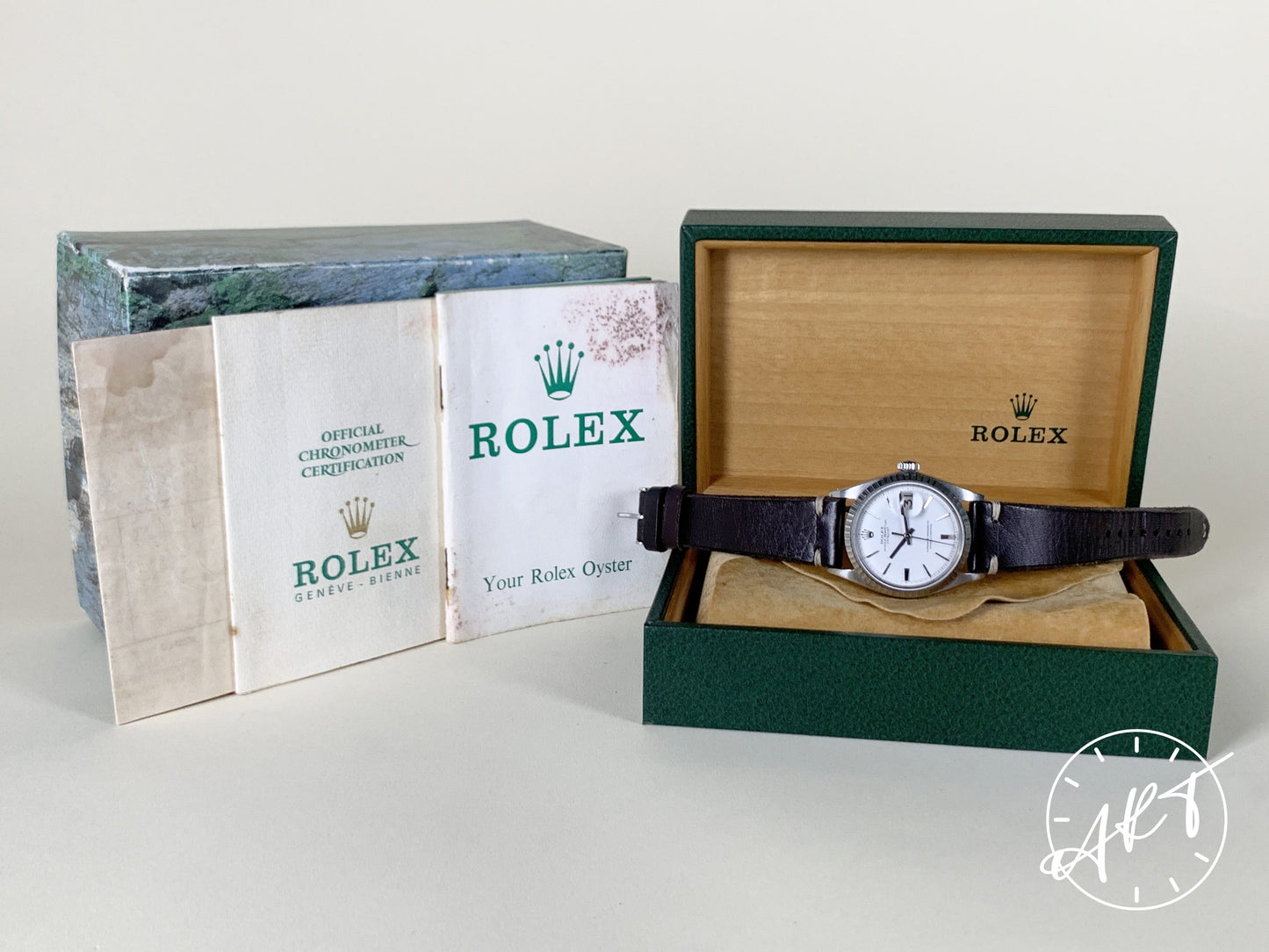 1969 Rolex DateJust White Matte Dial Stainless Steel Auto Watch 1603 in FULL SET