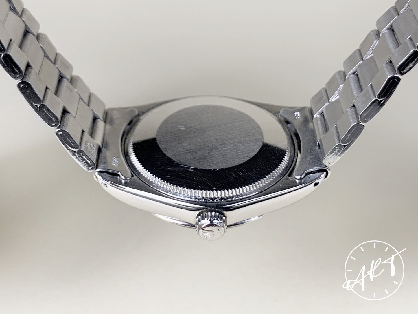 Vintage 1960s Rolex Oyster Perpetual Brown Dial Gilt PATINA SS Auto Watch 1002