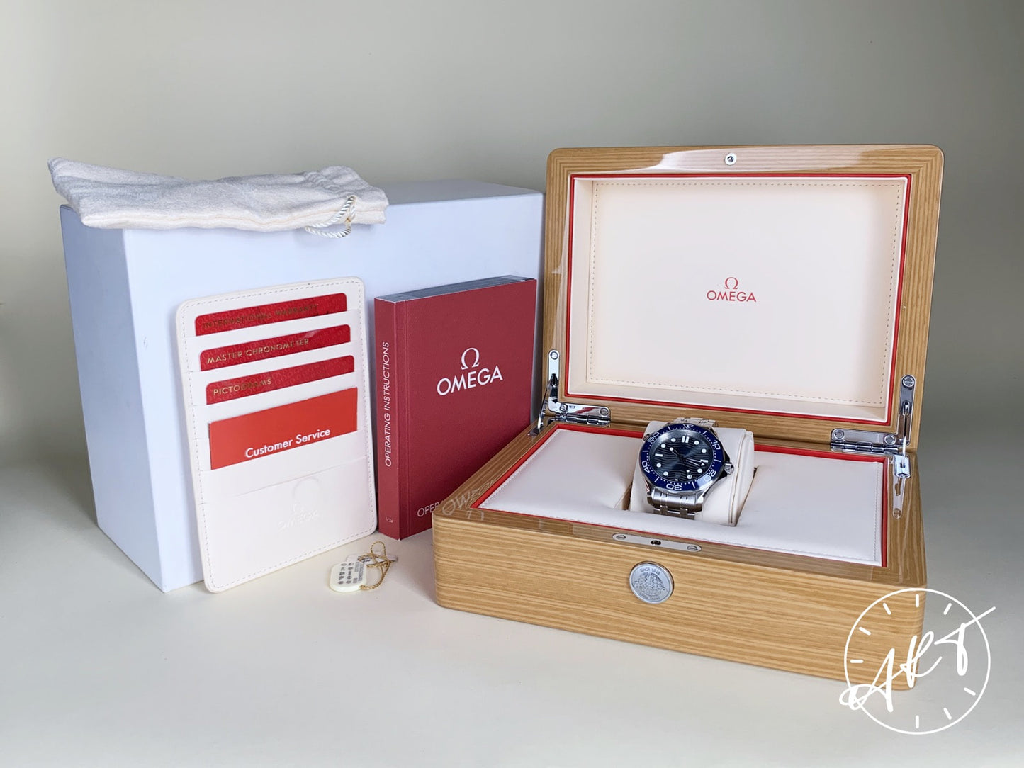 Omega Seamaster Diver 300M Master Chronometer Gray Dial SS Auto Watch w/ B&P