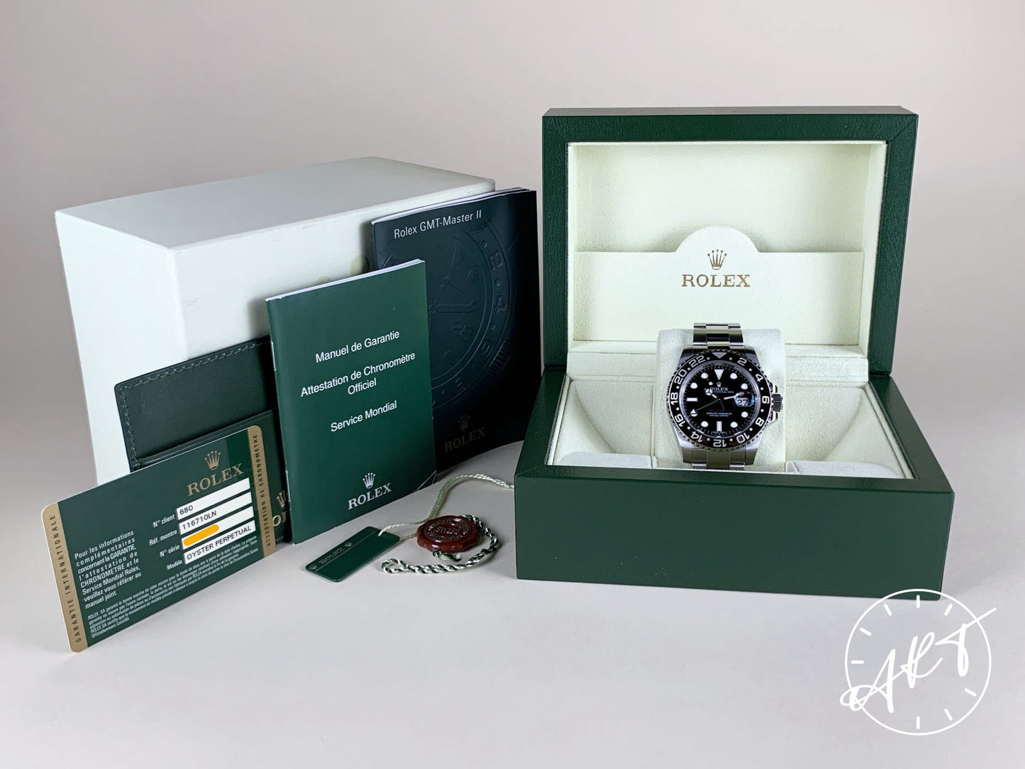 Rolex GMT-Master II Black STICK Dial Stainless Steel Auto Watch 116710LN w/ B&P