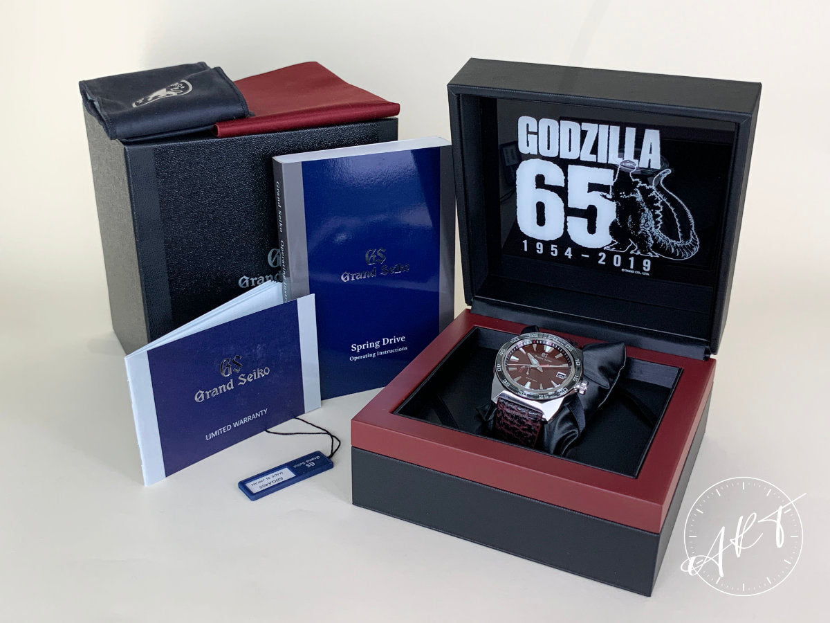 Grand Seiko Sport Red Dial Spring Drive Godzilla 65th Anniv Ltd Watch SBGA405 BP