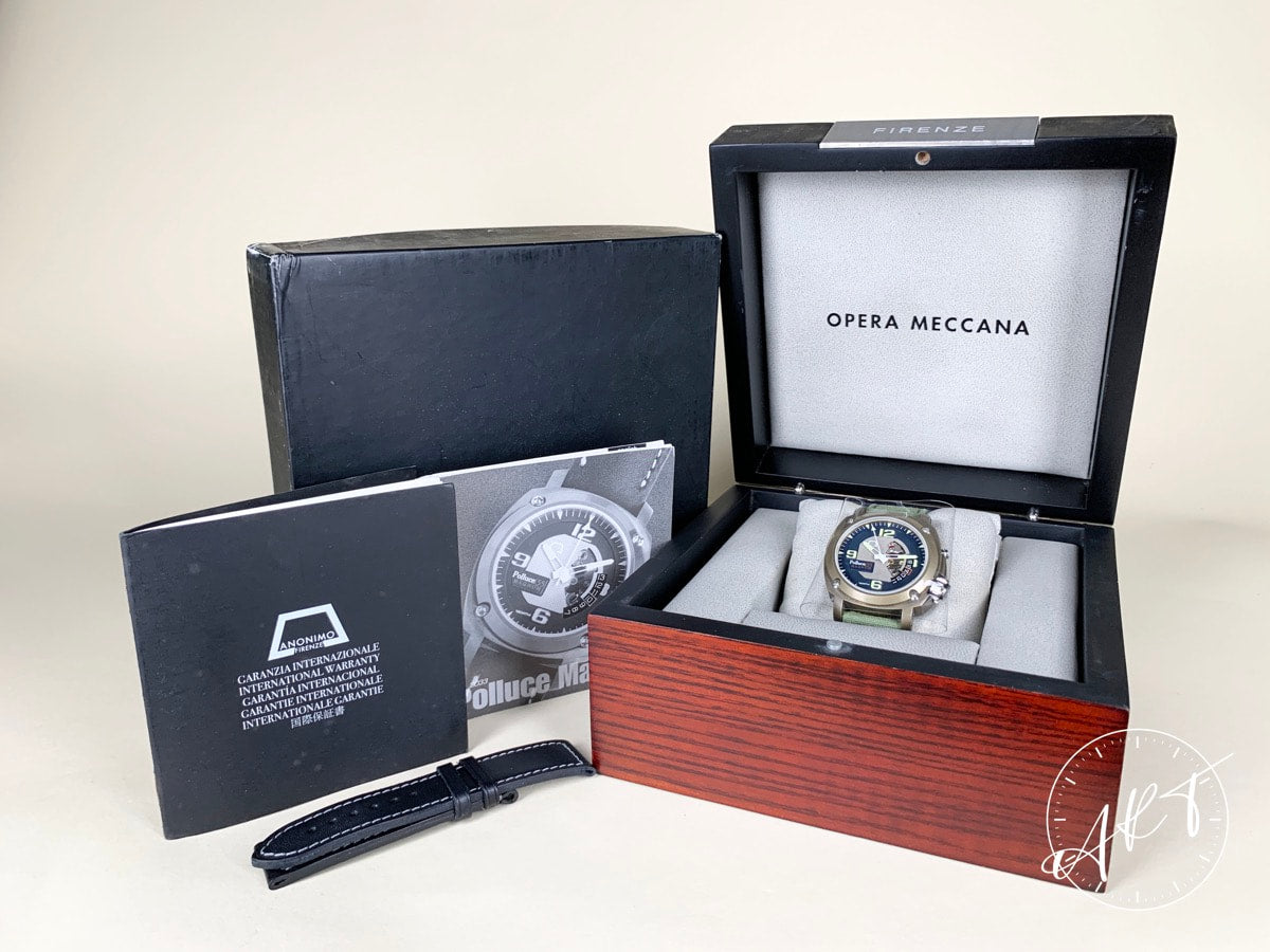 2012 Anonimo Polluce 455 Magnum Blue & Gray Dial Bronze Auto Ltd Diver Watch BP