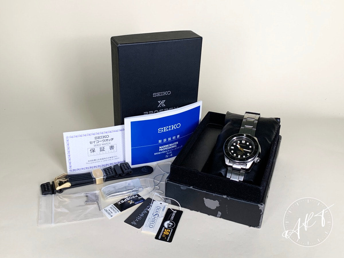 NEW Seiko Marinemaster 300M Black Dial SS 50th Anniv Ltd Diver Watch SBDX012 BP