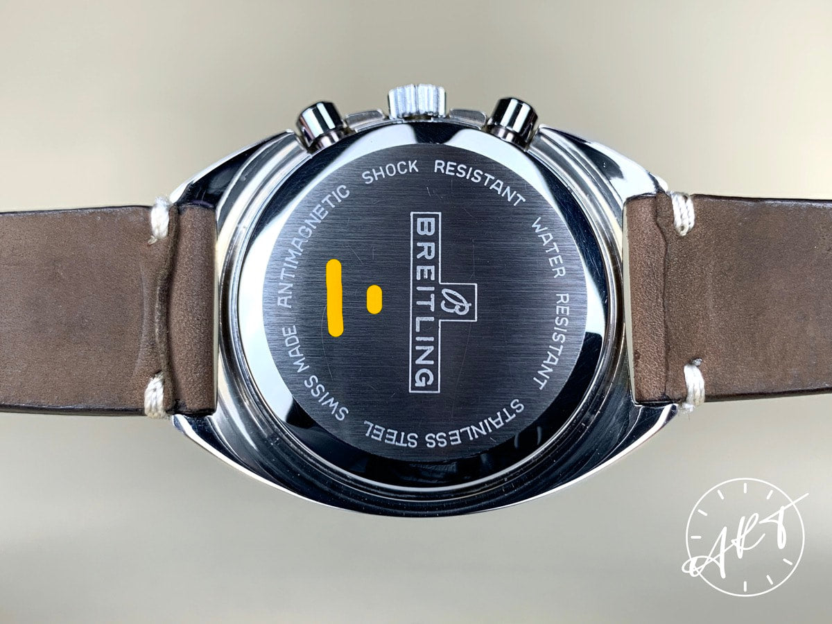 NOS Vintage 1973 Breitling Datora Val 7734 Chrono Reverse Panda Dial Watch 2034