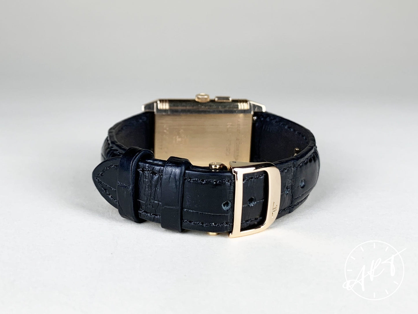 Jaeger-LeCoultre Reverso Duo GMT Black & Silver Dial 18K RG Watch Q2712410 BP