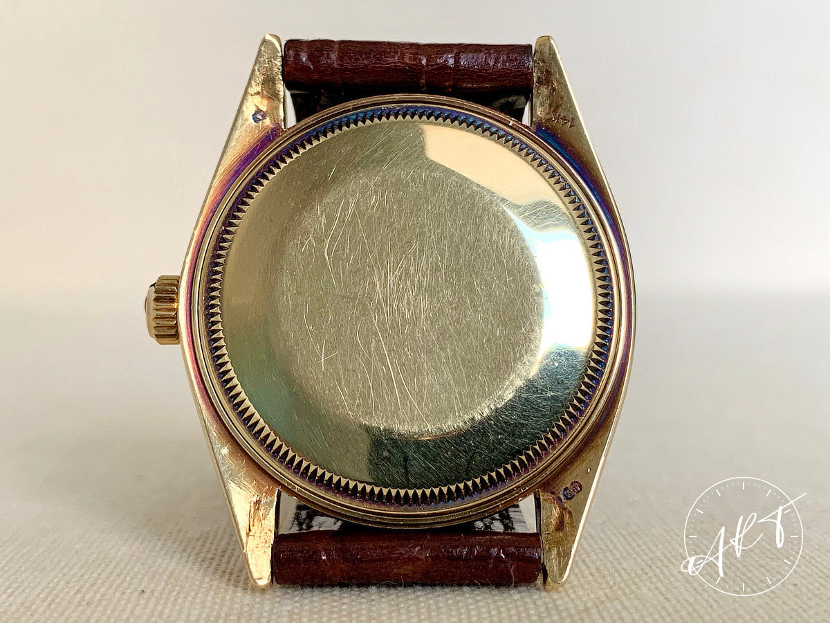 1978 Rolex Oyster Perpetual Date Brown Sigma Dial 14K Gold Watch 1503 *SERVICED*