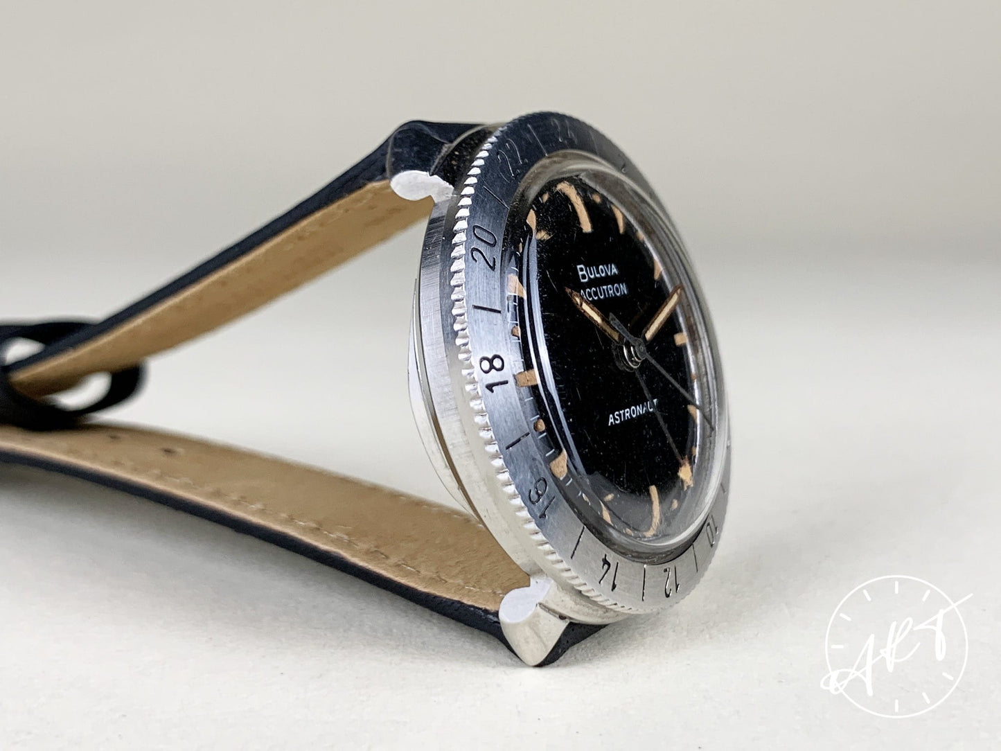 1967 Accutron Astronaut 214 Black Dial GORGEOUS PATINA SS Tuning Fork Watch