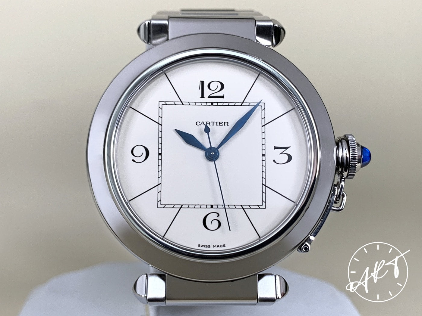 Cartier Pasha Silver Dial Stainless Steel Automatic Watch W31072M7 in FULL SET