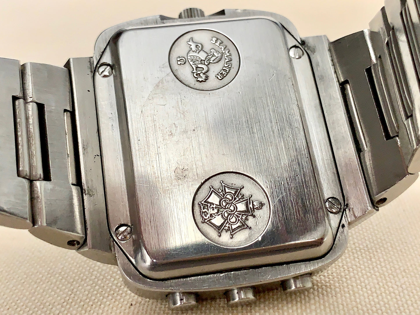 Vintage 1970s Omega Seamaster Gorgeous Patina Chrono-Quartz Watch 396.0839