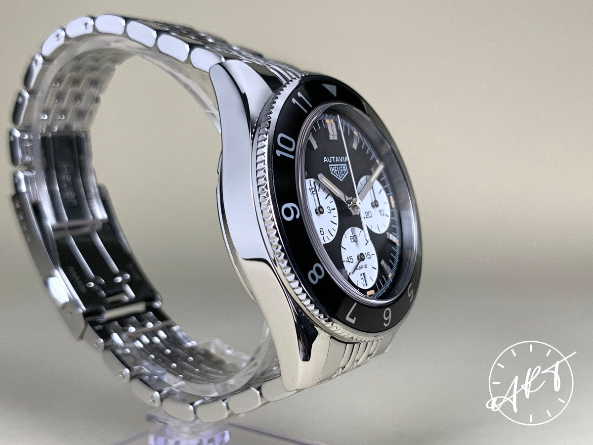 TAG Heuer Autavia Heuer 02 Chronograph Inverted Panda Dial SS Auto Watch