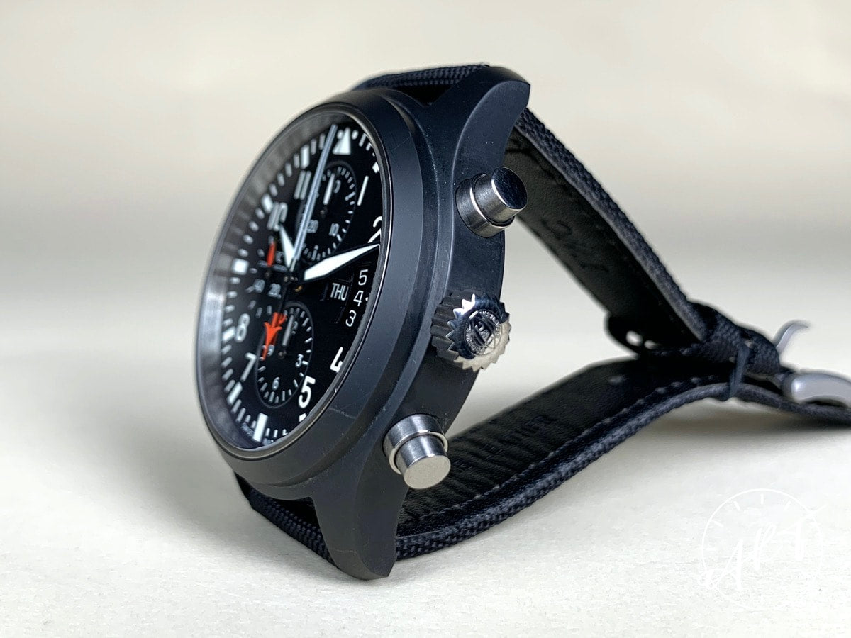 IWC Pilot's Double Chrono Black Dial Ceramic Auto Top Gun Watch IW379901 w/ B&P