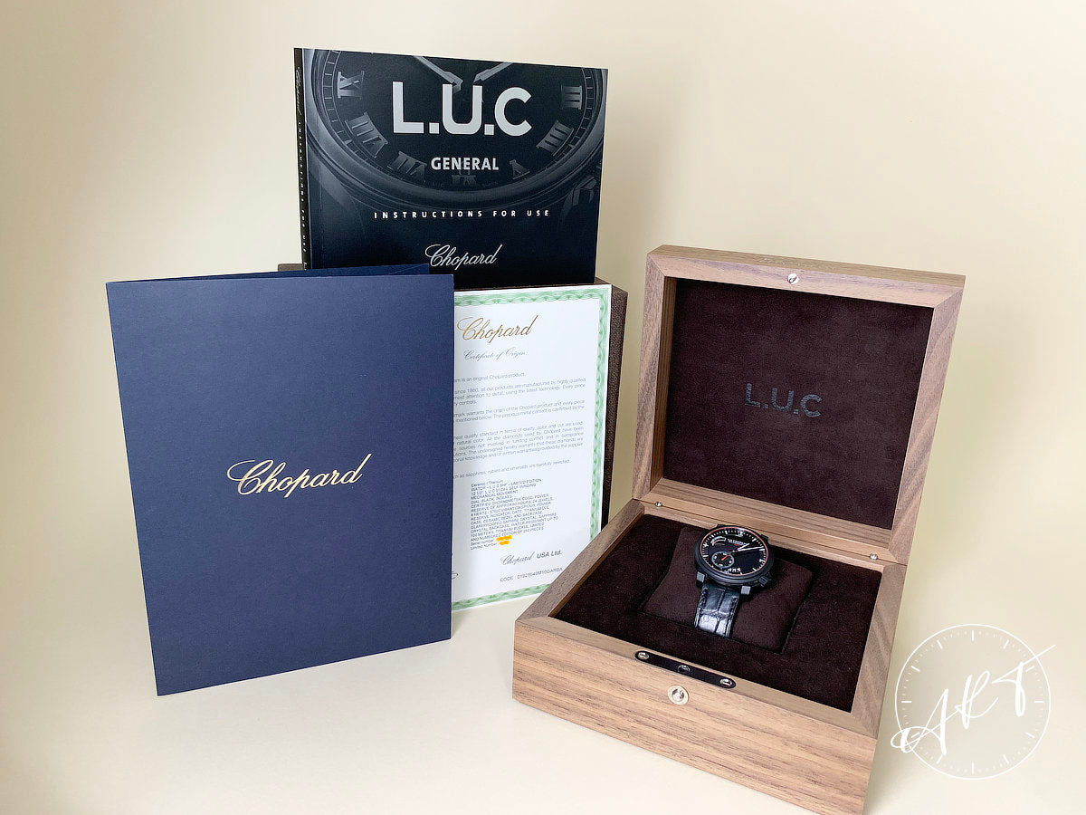 NEW Chopard LUC 8HF Power Control Black Dial Ceramic & Titanium Ltd Watch BP