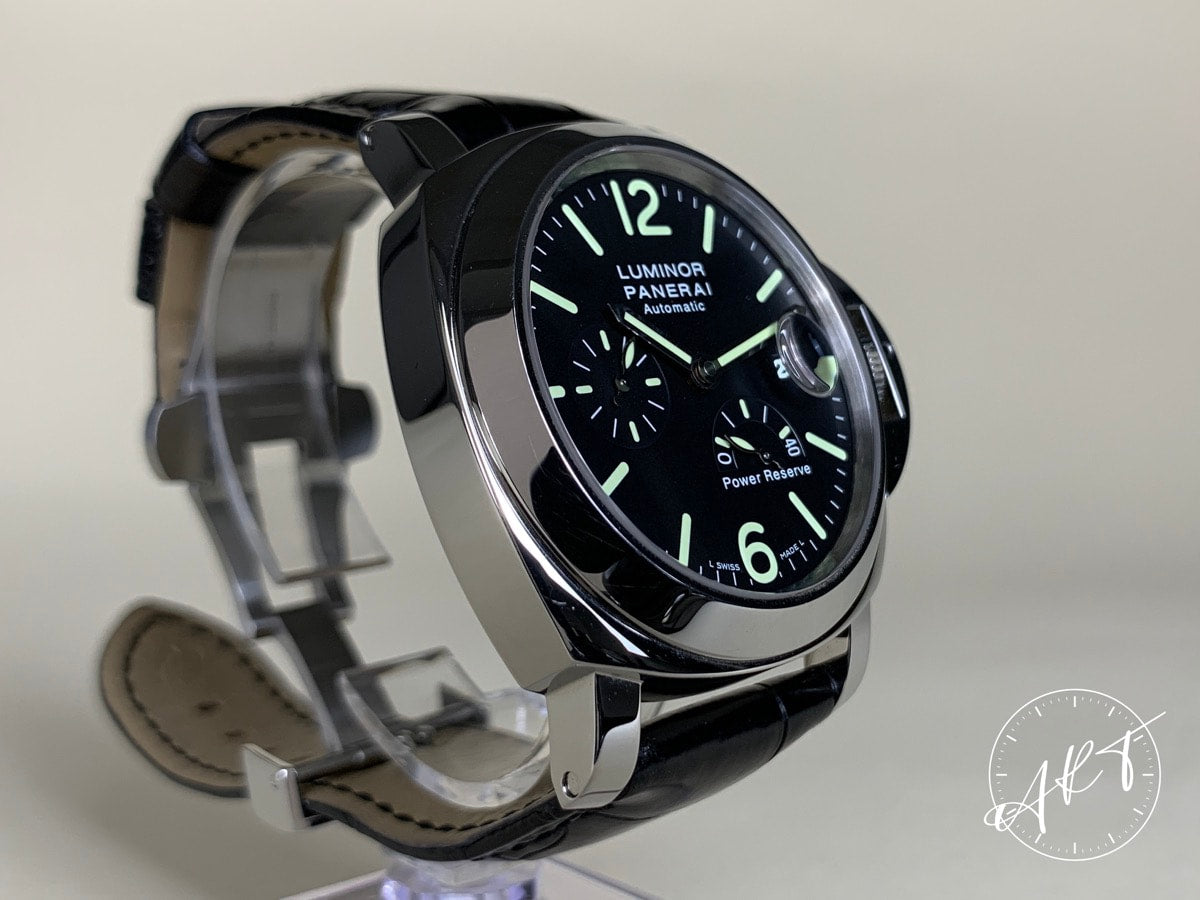 Panerai PAM 90 Luminor Power Reserve Black Dial Watch PAM00090 BP + Receipt