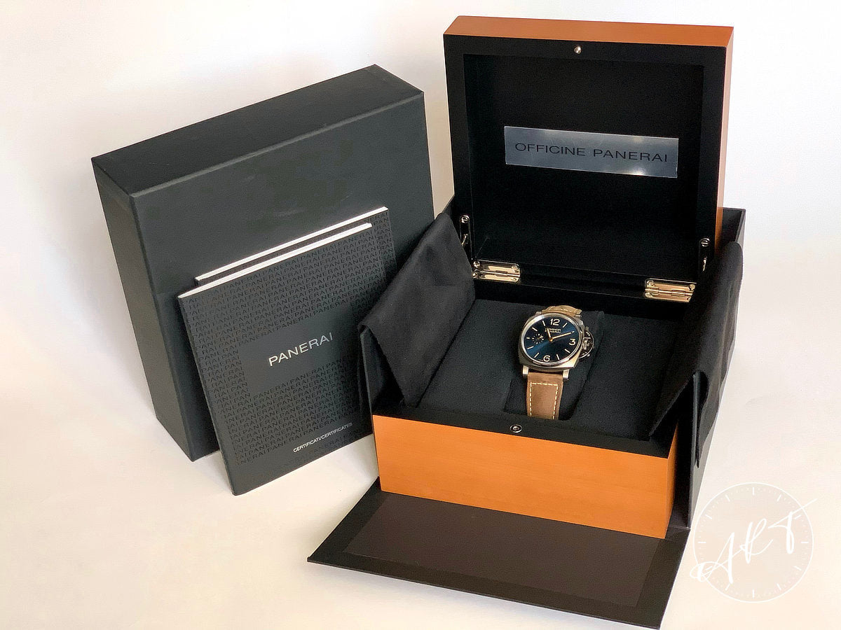 Panerai PAM 728 Luminor Due 3 Days Blue Dial Titanium Manual Watch PAM00728 BP