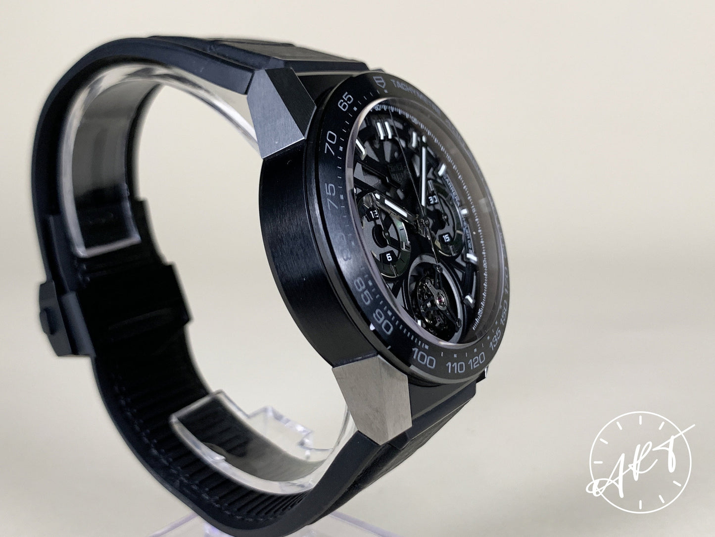 Tag Heuer Carrera Chrono Tourbillon Black Dial Titanium Watch CAR5A8Y BP