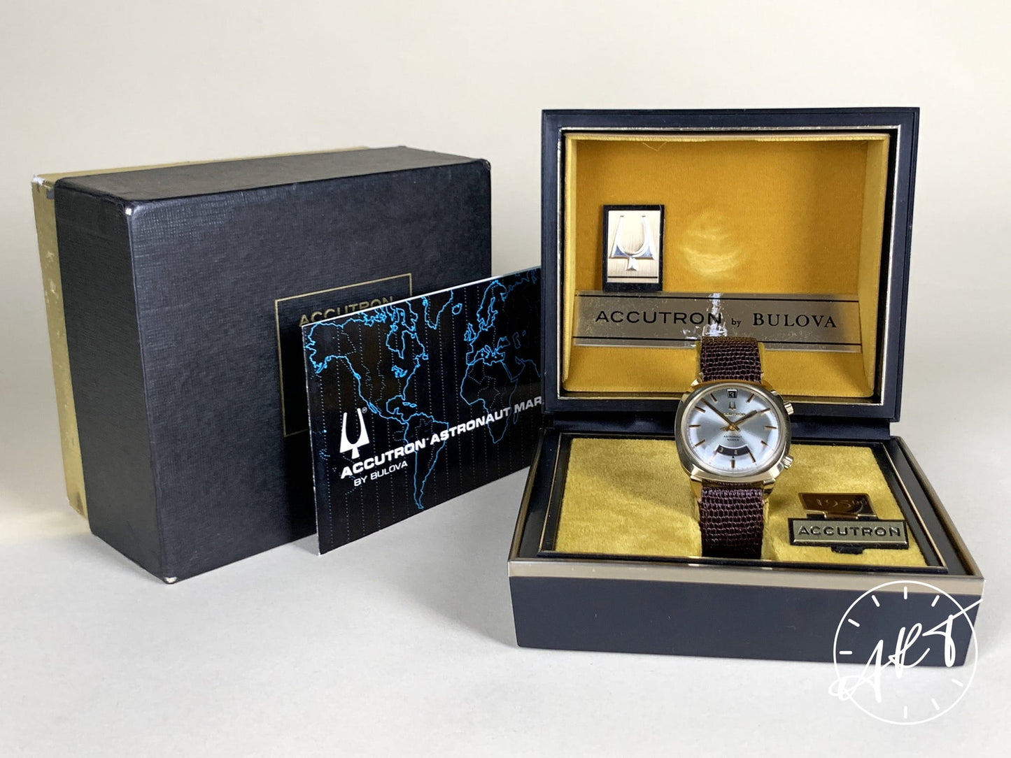 1972 Accutron Astronaut Silver Dial Gold Filled & SS Tuning Fork Mark II Watch BP