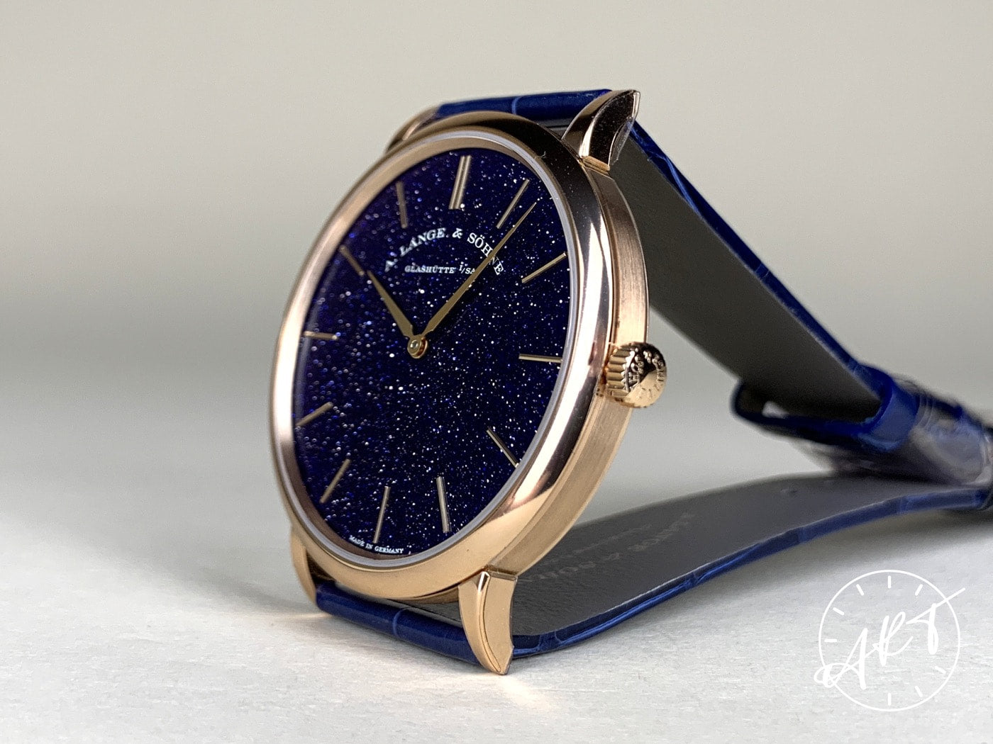 A. Lange & Söhne Saxonia Thin Aventurine Dial 18K RG 50 Pcs Ltd Watch BP + Receipt