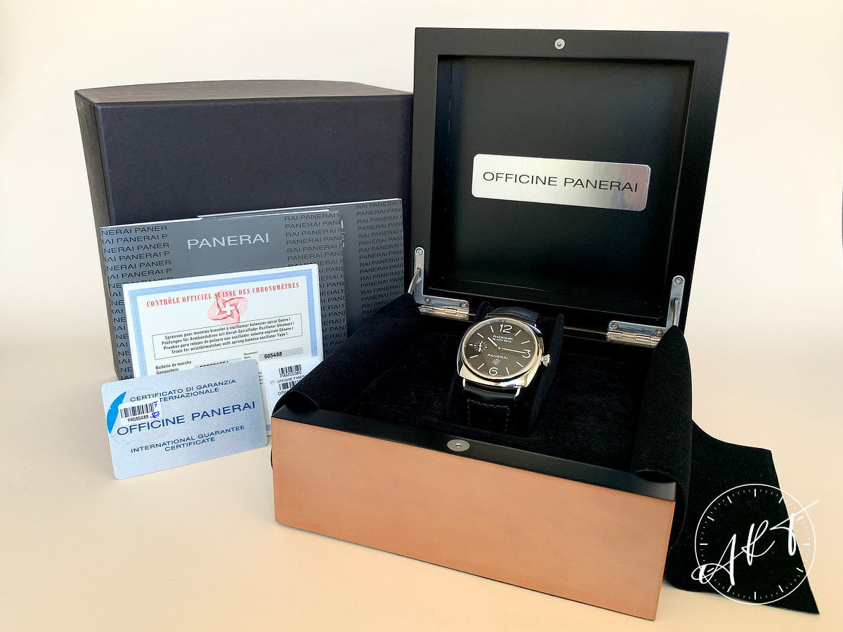 2013 Panerai PAM 380 Radiomir Black Seal Logo Black Dial SS Watch PAM00380 BP