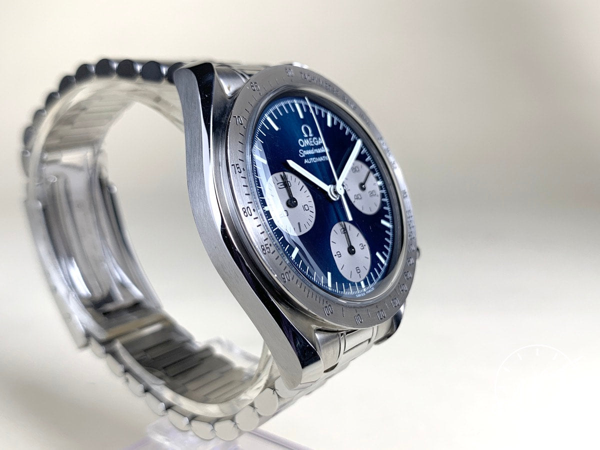 Omega Speedmaster Blue Dial SS Auto Japan Ltd Ed Pilot Watch 3510.82.00 w/ B&P