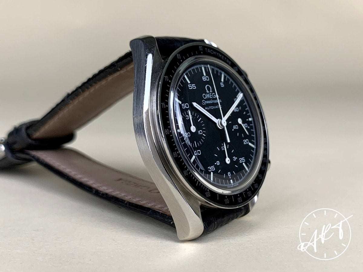 Omega Speedmaster Reduced Chrono Black Dial SS Auto Pilot Watch 3510.50.00 w/ BP