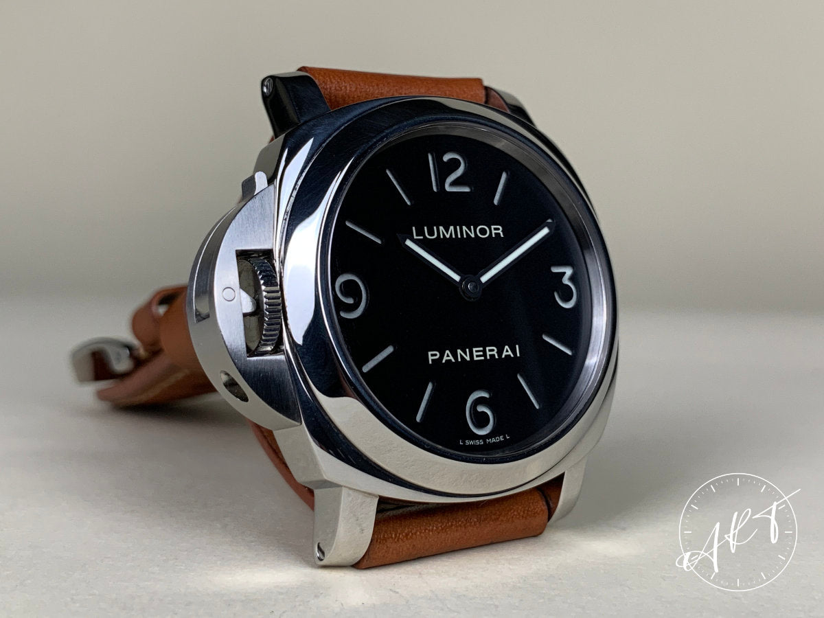 2009 Panerai PAM 219 Luminor Base Destro Black Dial SS Diver Watch PAM00219 BP