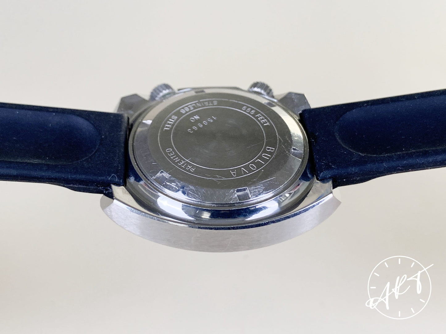 1970 Accutron Snorkel Orange & White Bezel Multicolor Dial Tuning Fork Watch