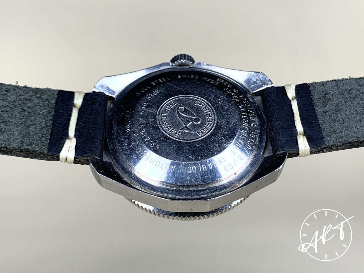 Vintage Jenny Caribbean 1500 for Philip Watch Hi-Beat Blue Dial SS Auto Watch