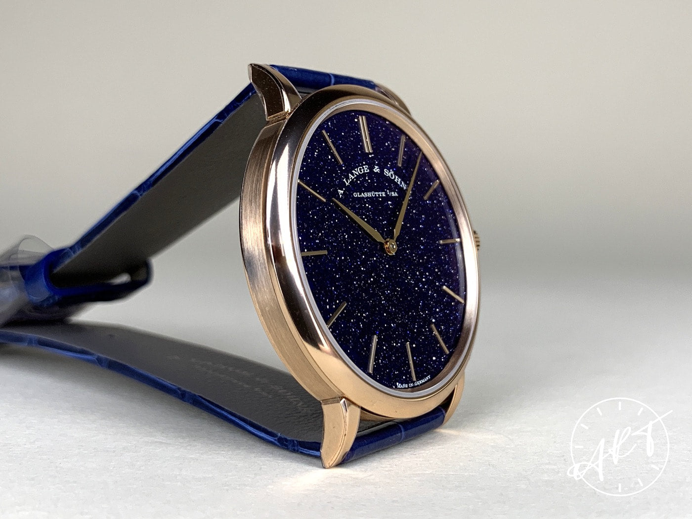 A. Lange & Söhne Saxonia Thin Aventurine Dial 18K RG 50 Pcs Ltd Watch BP + Receipt