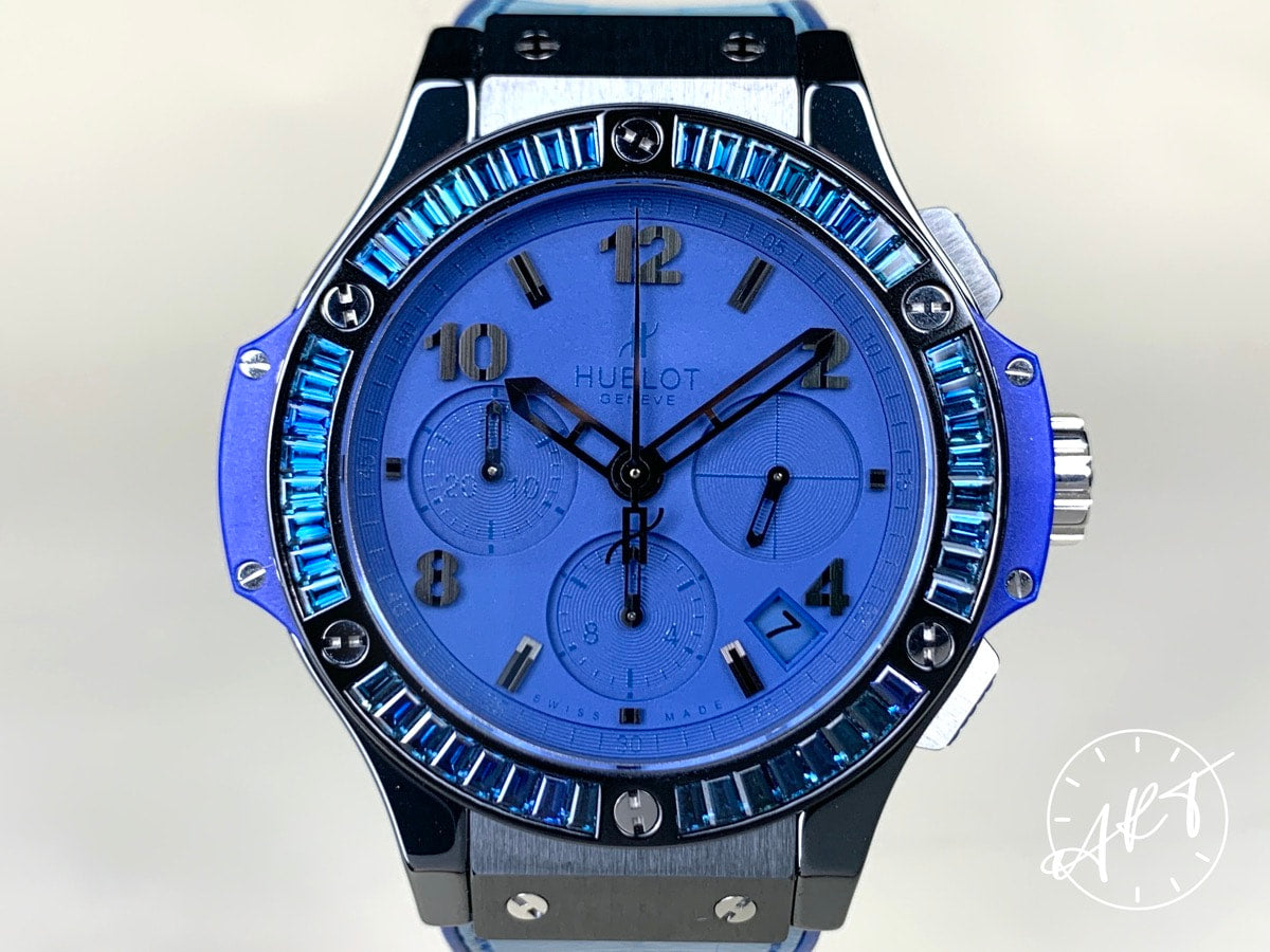 Hublot Big Bang Chrono Blue Dial “Tutti Frutti” Black Ceramic Auto Ltd Watch BP