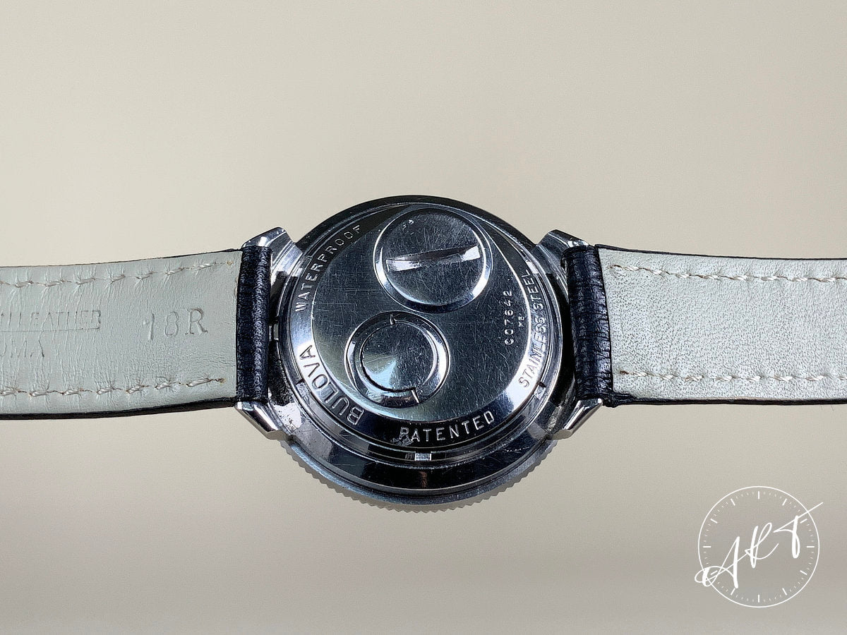 Vintage 1965 Accutron Astronaut 214 Syringe Hand Black Dial Tuning Fork Pilot Watch