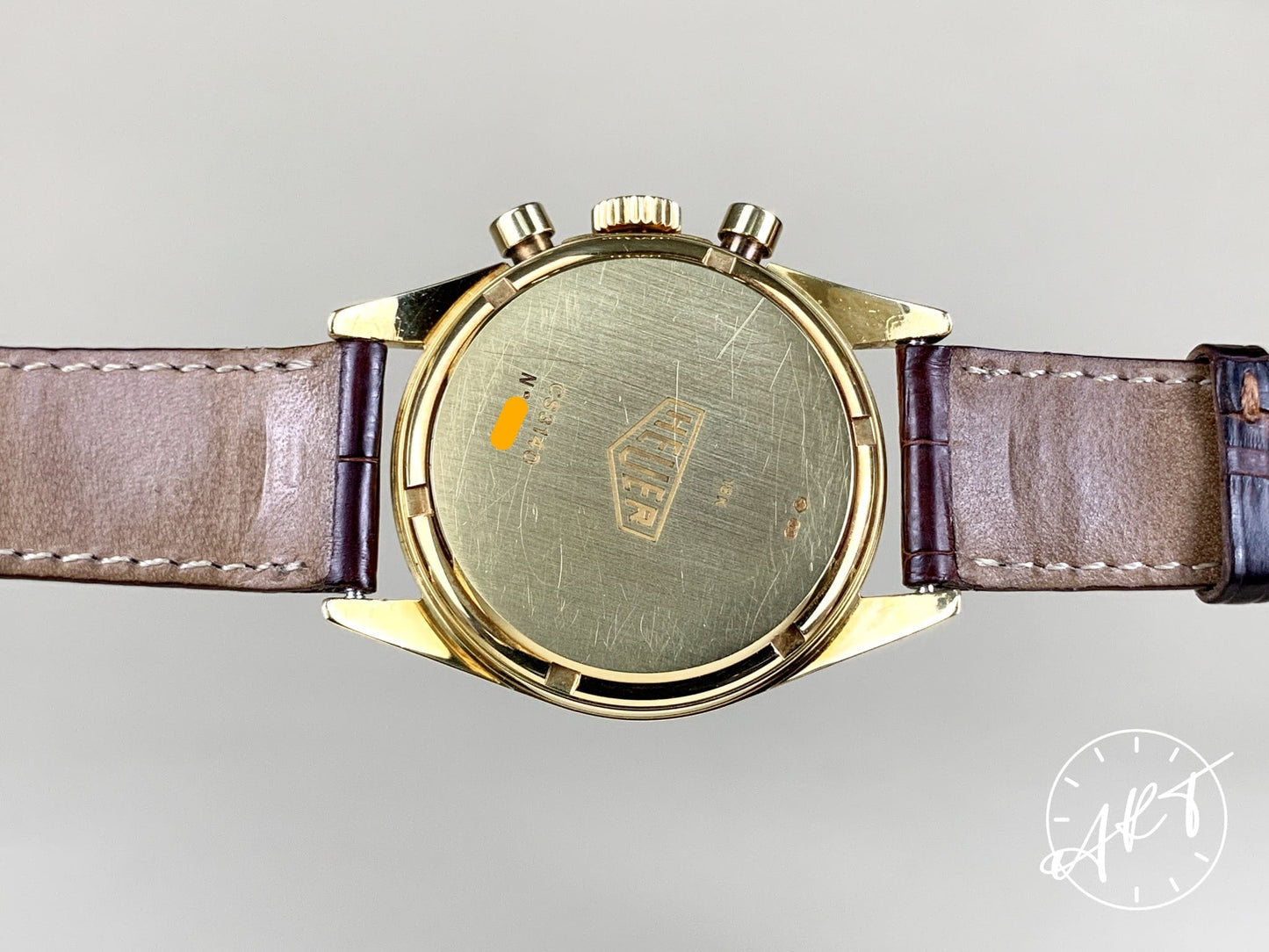 Tag Heuer Carrera Chrono Silver Dial 18K Gold 1964 Re-Edition Watch CS3140