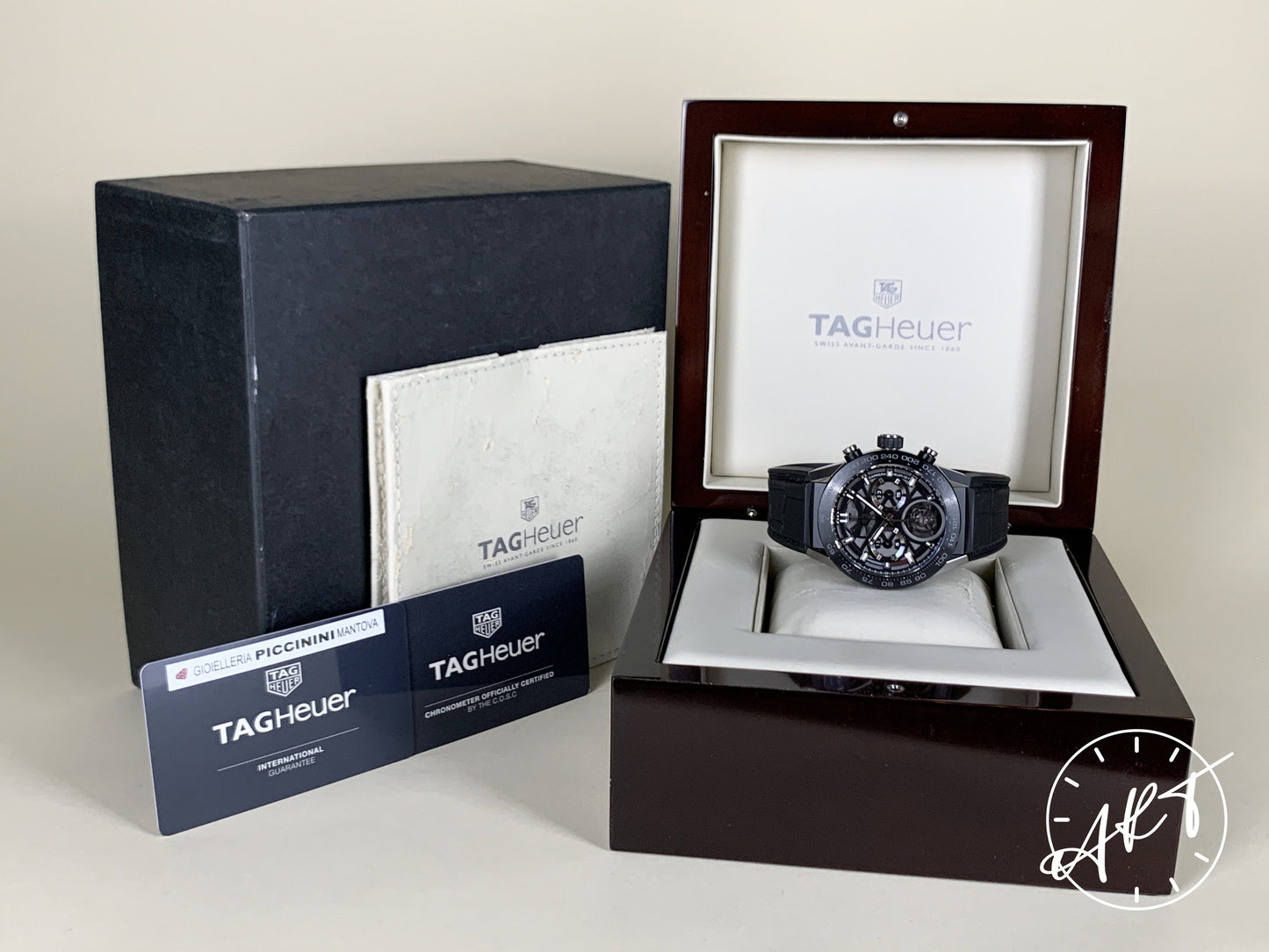 Tag Heuer Carrera Chrono Tourbillon Black Dial Titanium Watch CAR5A8Y BP