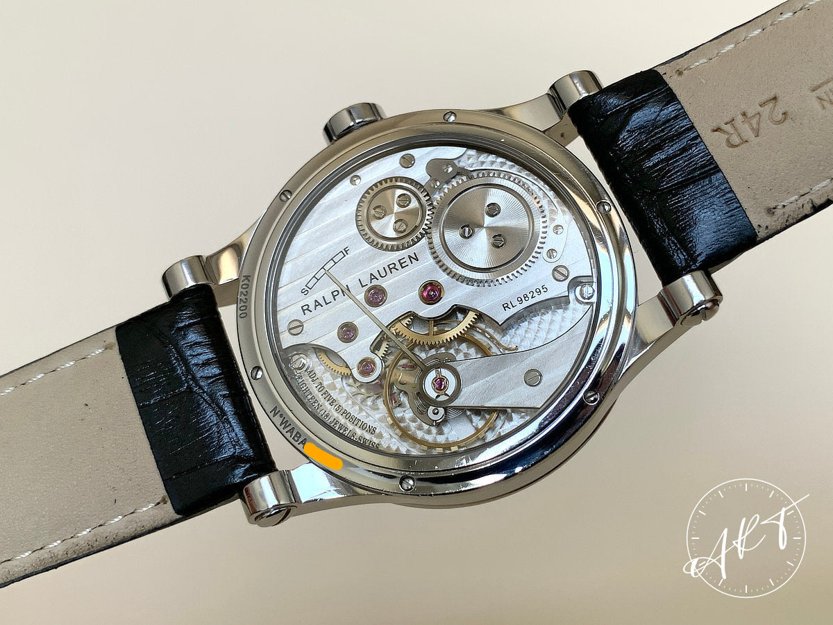 Ralph Lauren Sporting Classic Silver Dial SS Manual Watch RLR0220700 w/ B&P