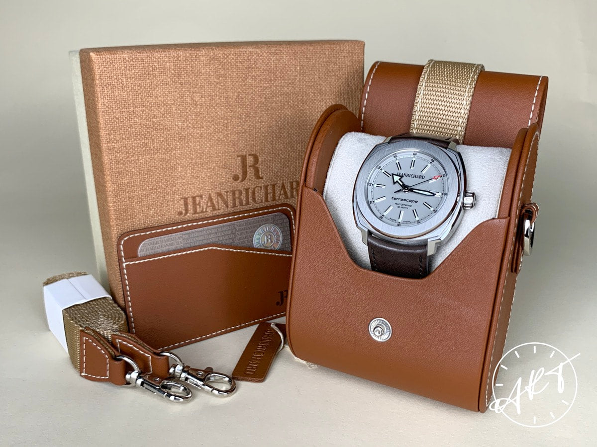 JeanRichard Terrascope Gray Dial Stainless Steel Auto Diver Watch in FULL SET