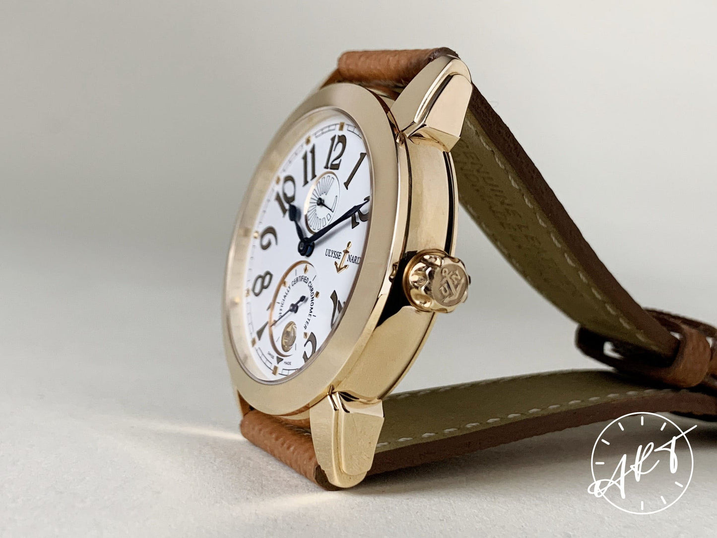 Ulysse Nardin Ulysse 1 Silver Dial 18K Rose Gold Automatic Watch 276-88 w/ B&P