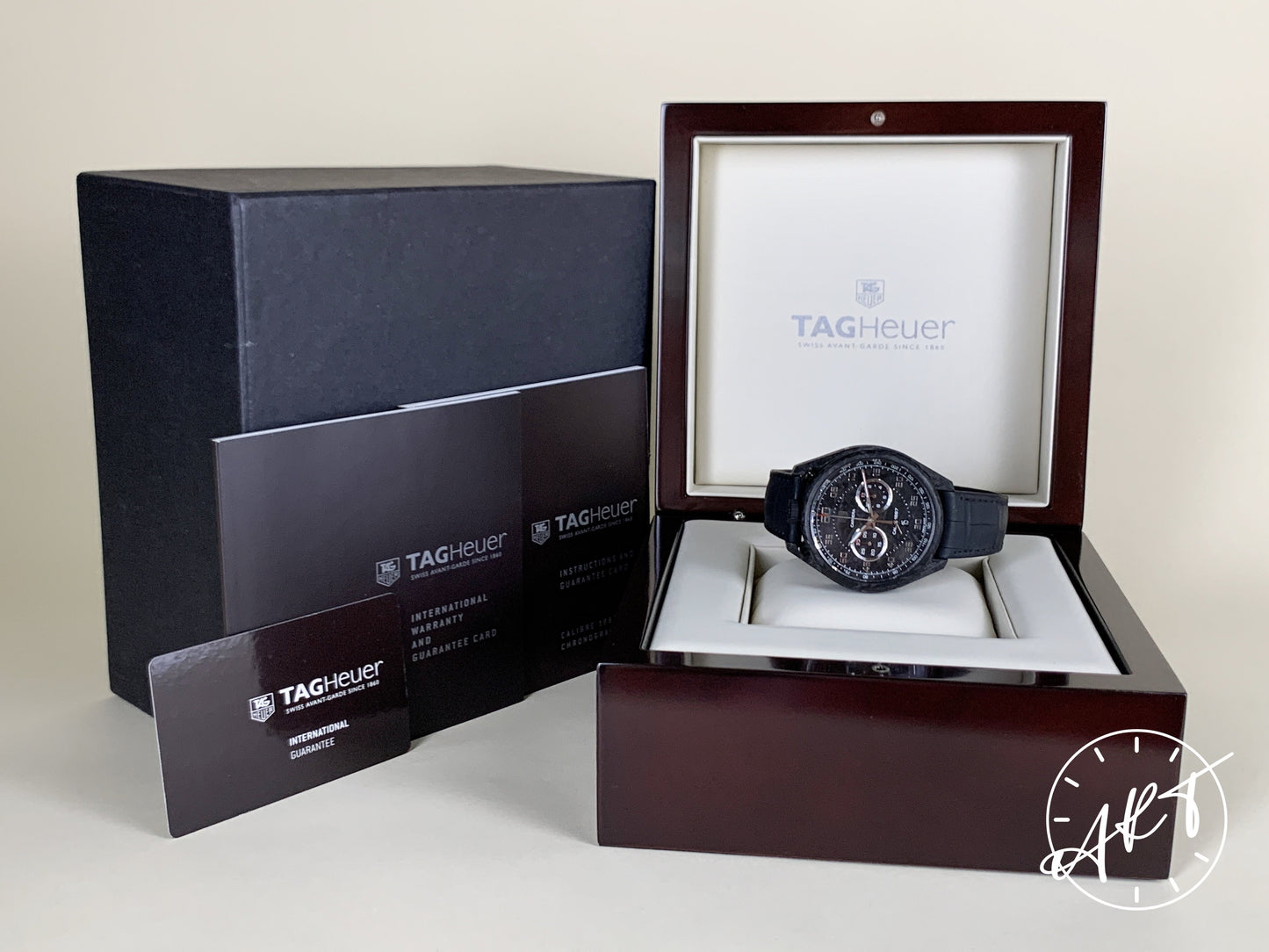 Tag Heuer Carrera Cal 1887 Chrono Black Carbon Matrix Watch CAR2C90 BP