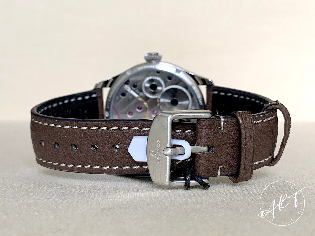 NEW Laco Flieger White Dial SS Manual Topper Ltd Ed Military Watch w/ B&P