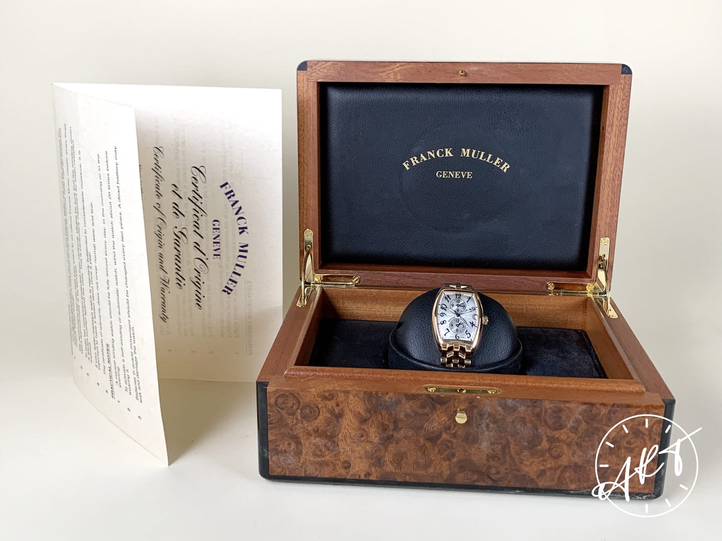 Franck Muller Cintrée Curvex Multi Time Zone Silver Dial 18K RG Watch 2852 MB BP