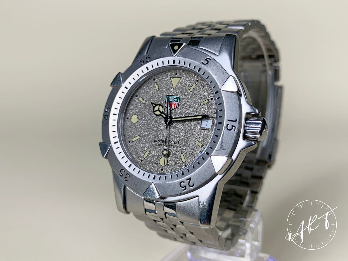 TAG Heuer Professional Granite Dial SS Quartz Diver Watch WD1211-K-20 w/ B&P